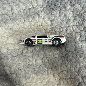 Vintage Diecast Race Car with Stripes 1984 hot wheels